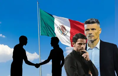 Siluetas dándose la mano, Fernando Gago y Fernando Ortiz/ Foto SIC Noticias.