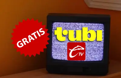 Televisión y logos de Tubi y Caliente TV/Foto Infobae.