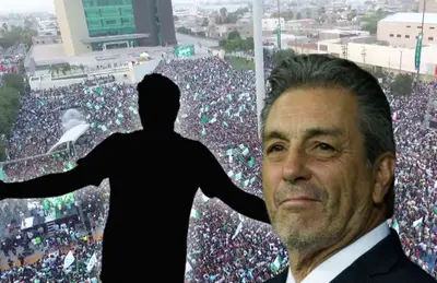 Tomás Boy sonriendo y silueta de hombre/Foto La Afición.