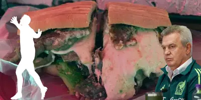 Torta de fondo, tomado de Godinez Chilangos, con Aguirre al frente