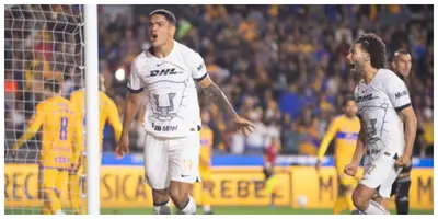 Tras los primeros 45 minutos de juego en el Volcán Universitario, Tigres y Pumas igualan a un gol