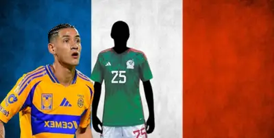 Uriel Antuna junto a futbolista incógnito del Tri / FOTO 90 MIN