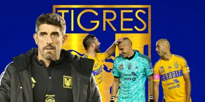 Veljko Paunovic junto a André Pierre Gignac, Nahuel Guzmán y Guido Pizarro / FOTO GETTY IMAGES