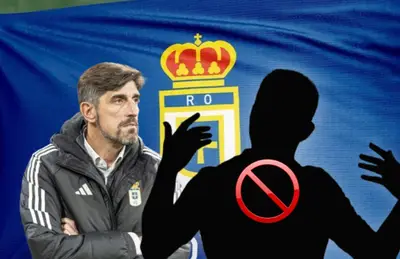 Veljko Paunovic y Erik Lira en forma de sombra/Foto La Nueva España.
