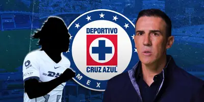 Vicente Sánchez junto a futbolista incógnito de Pumas / FOTO GETTY IMAGES