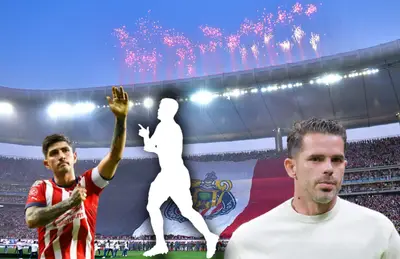 Víctor Guzmán, Fernando Gago y silueta de futbolista/ Foto Excélsior.