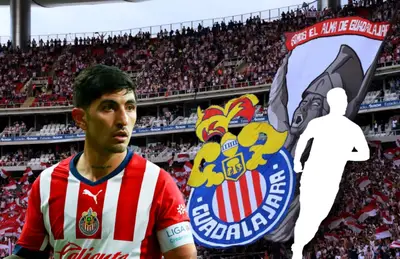 Víctor Guzmán y silueta de futbolista corriendo/ Foto Récord.