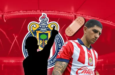 Víctor Guzmán y silueta de Luis Gerardo Chávez, emoji de curita.