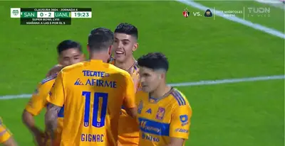 VIDEO | DOBLETE de Brunetta, lo van a odiar en Santos mientras Tigres gana 2-0