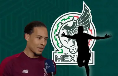 Virgil Van Dijk y silueta de Raúl Jiménez/ Foto TV Azteca.