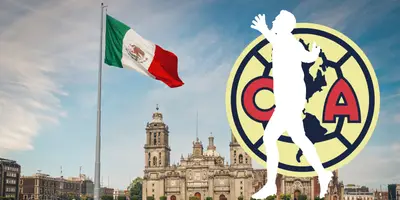 Zócalo tomado de Canva, con escudo del América