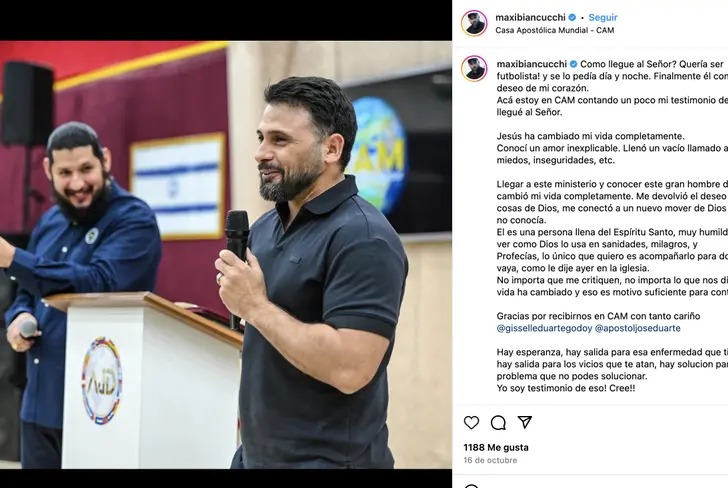 Maximiliano Biancucchi y su nueva vida como pastor / FOTO INSTAGRAM