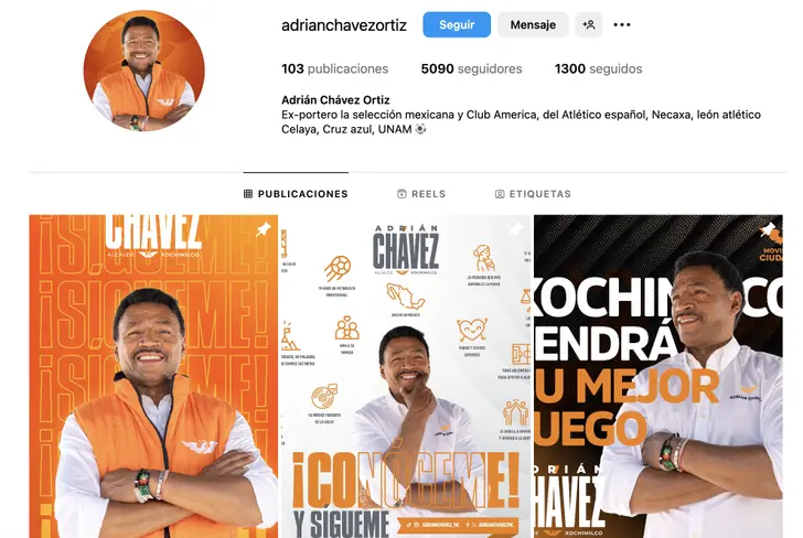 Adrián Chávez uno de los nuevos políticos de MC / FOTO INSTAGRAM
