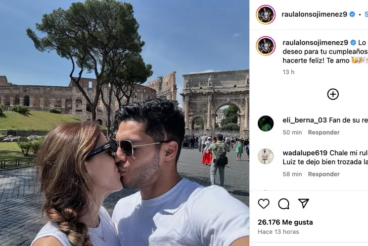 Raúl Jiménez en Roma, Italia