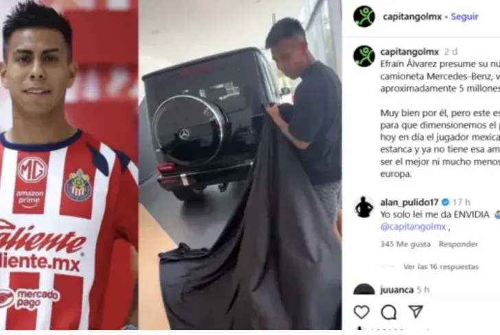 El nuevo carro de Efraín Álvarez / FOTO INSTAGRAM