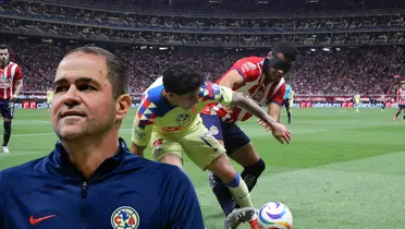 André Jardine junto al Chivas vs América / FOTO X