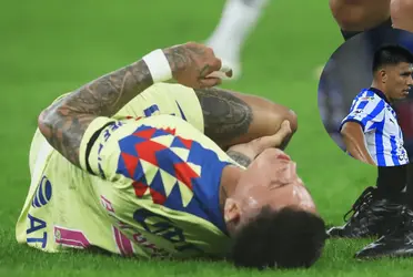 El futbolista uruguayo salió lesionado.