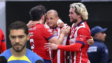 Henry Martín junto a jugadores de Chivas / FOTO Getty Images