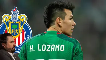 Hirving Lozano en partido con la Selección Mexicana. Foto: Marca.