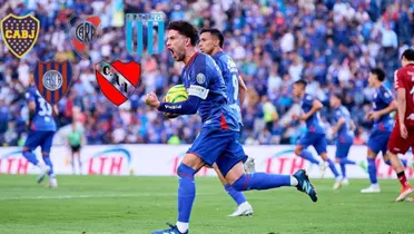 Jugadores del Cruz Azul vs Atlas y escudos de equipos de Argentina Foto: Marca