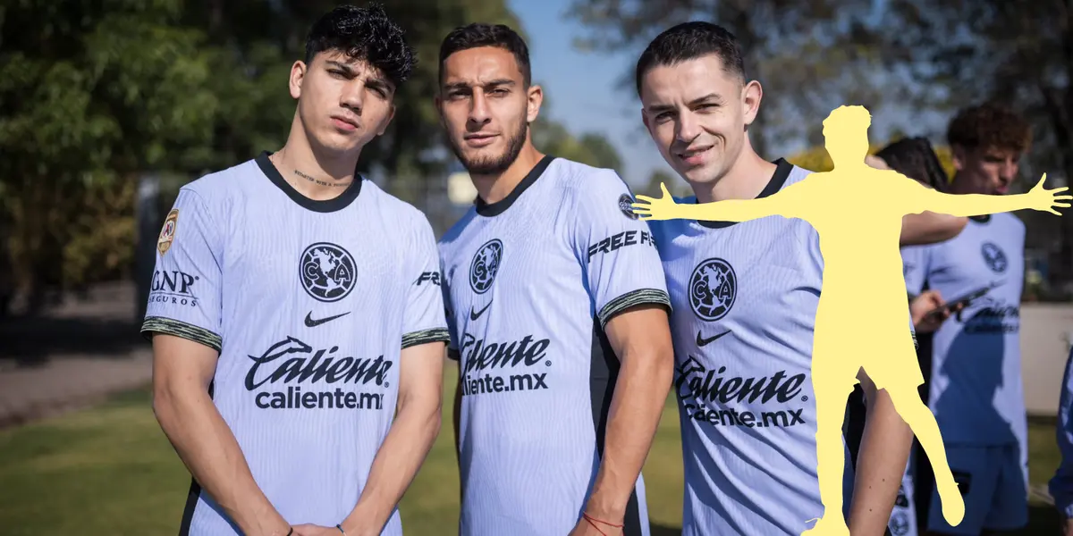 Kevin Álvarez, Sebastián Cáceres y Álvaro Fidalgo en la foto oficial del Club América.