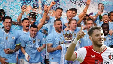 Manchester City celebrando el título. Foto; Récord