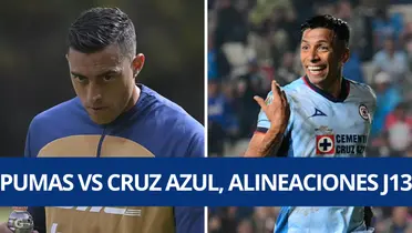 Pumas vs Cruz Azul y las sorprendentes alineaciones de Lema y Anselmi