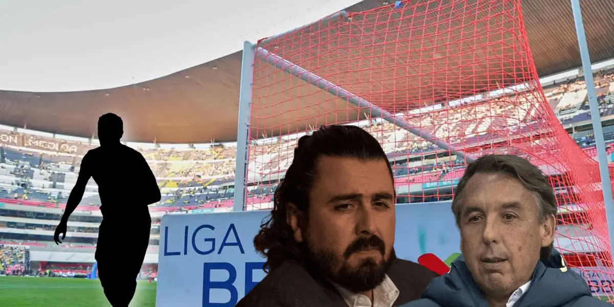 Silueta de futbolista, Amaury Vergara y Emilio Azcárraga/ Foto Fútbol Total.