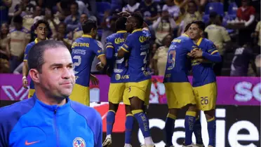 América celebra gol contra Puebla y André Jardine | Foto: El Universal
