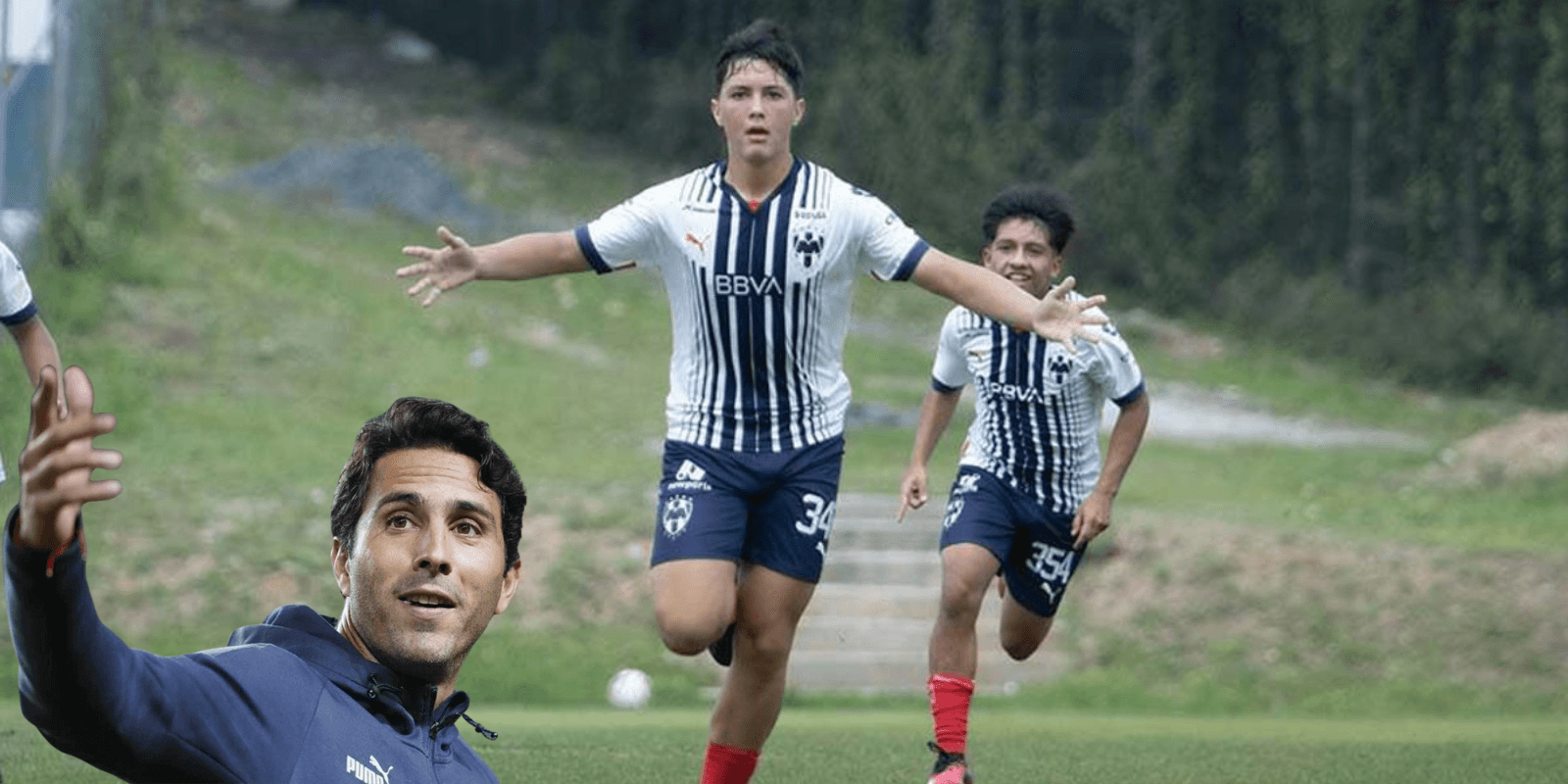 Aldo de Nigris hijo en partido. Foto: Telediario
