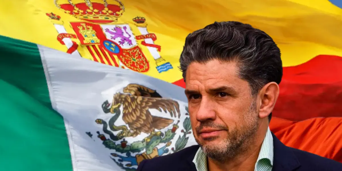 Alejandro Irarragorri y banderas de México y España/Foto Forbes.