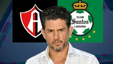 Alejandro Irarragorri y escudo de Atlas y Santos/Foto Soy Fútbol.