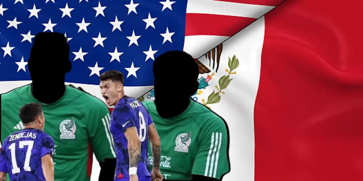 Alejandro Zendejas y Brandon Vázquez junto a 2 jugadores incógnitos del Tri / FOTO ISTOCK