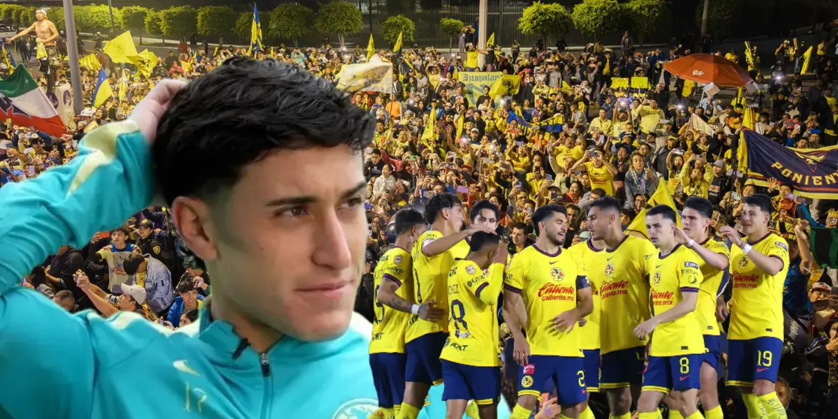 Alejandro Zendejas y jugadores de las Águilas/ Foto Club América.