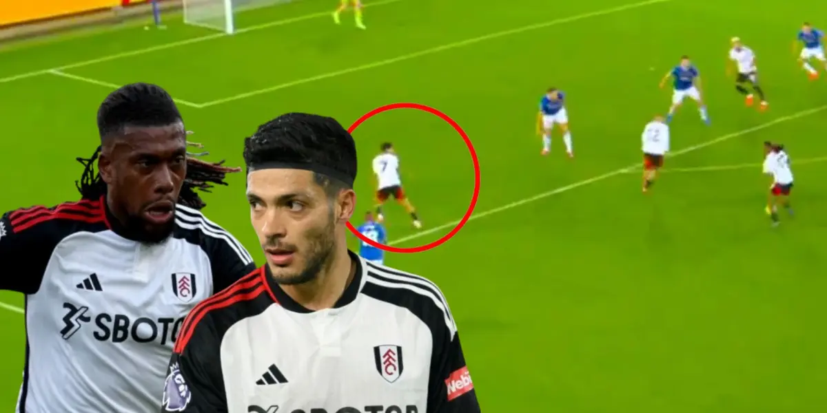 Alex Iwobi y Raúl Jiménez en el Fulham vs Everton / FOTO X