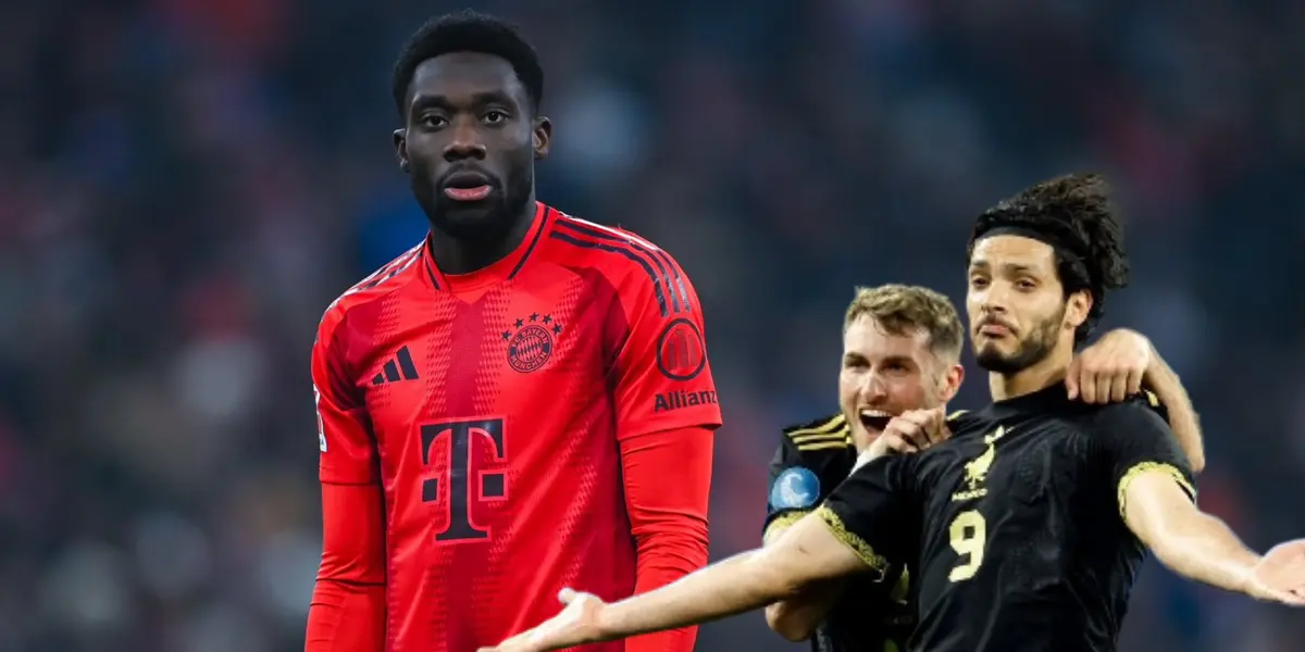 Alphonso Davies y jugadores mexicanos celebrando/ Foto Skysports.