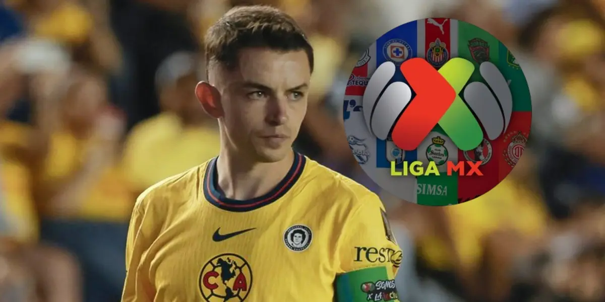 Álvaro Fidalgo y logo de la Liga MX/ Foto Lidia Tamargo.