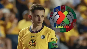 Álvaro Fidalgo y logo de la Liga MX/ Foto Lidia Tamargo.
