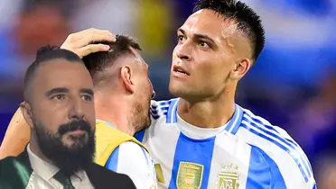 Álvaro Morales junto a Lionel Messi / FOTO X