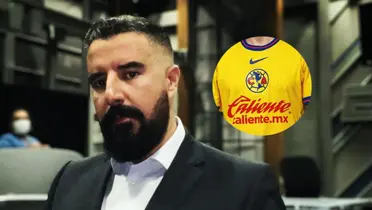 Álvaro Morales y camiseta del América/Foto Milenio.