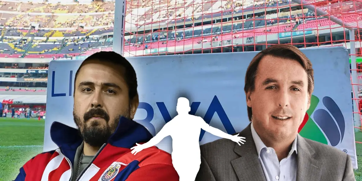 Amaury Vergara, Emilio Azcárraga y silueta/ Foto Fútbol Total.