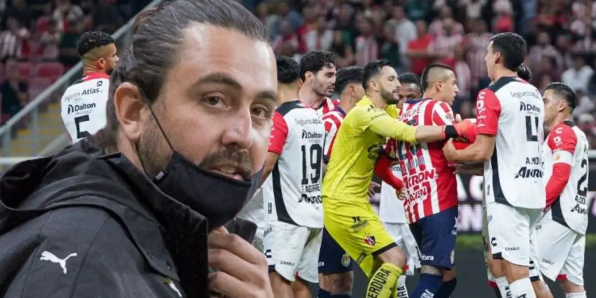 Amaury Vergara en el Chivas vs Atlas / FOTO ESTO