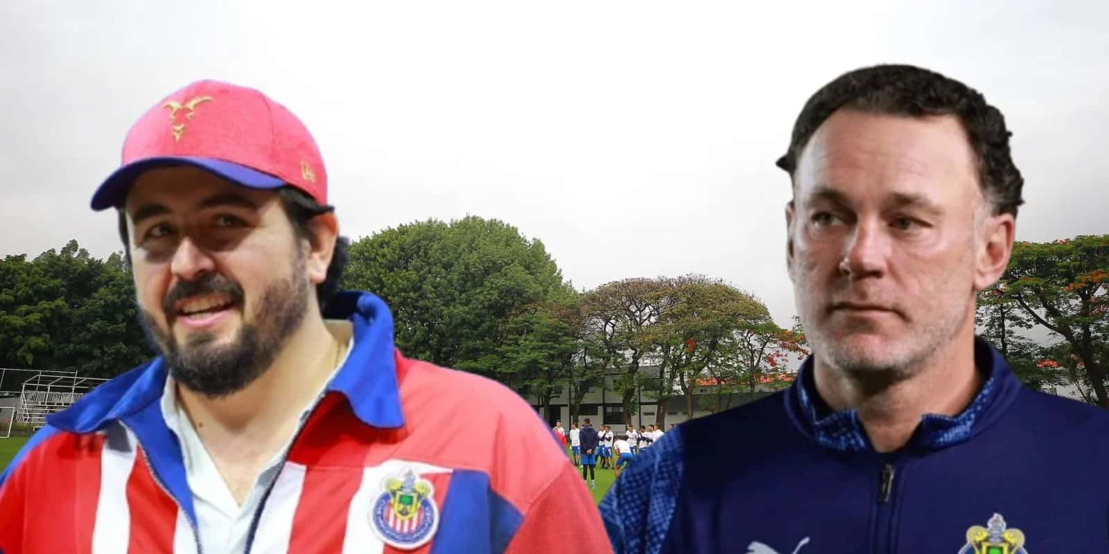 Amaury Vergara felicitó personalmente a Gabriel Milito por su papel como entrenador de Chivas