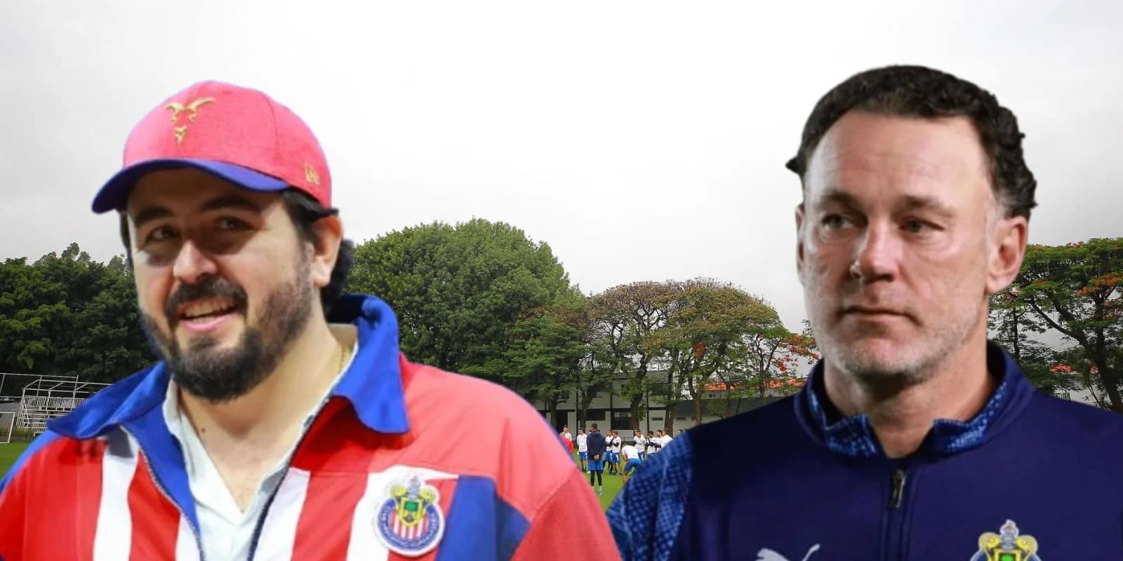 Amaury Vergara felicitó personalmente a Gabriel Milito por su papel como entrenador de Chivas