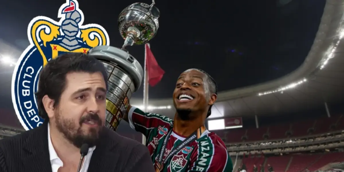 Amaury Vergara junto a futbolista del Fluminense / FOTO REBAÑO PASIÓN