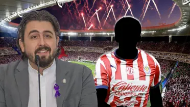Amaury Vergara junto a futbolista incógnito de Chivas / FOTO QUINTO PARTIDO