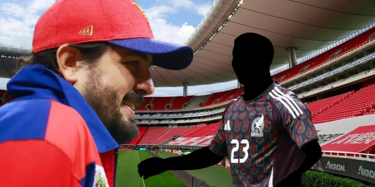 Amaury Vergara junto a futbolista incógnito del Tri / FOTO TUDN