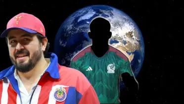 Amaury Vergara junto a futbolista incógnito del Tri / FOTO YAHOO NOTICIAS