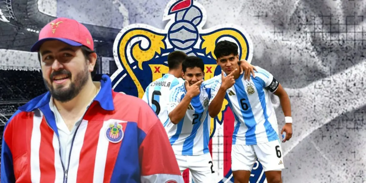 Amaury Vergara junto a futbolistas de Argentina / FOTO YAHOO NOTICIAS
