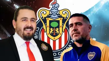 Amaury Vergara junto a Juan Román Riquelme / FOTO MILENIO